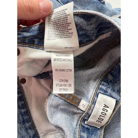 Agolde 90s Pinch Mid Rise Straight Leg Denim Jeans 27 Fall Capsule Vacation Easy - Picture 8 of 10
